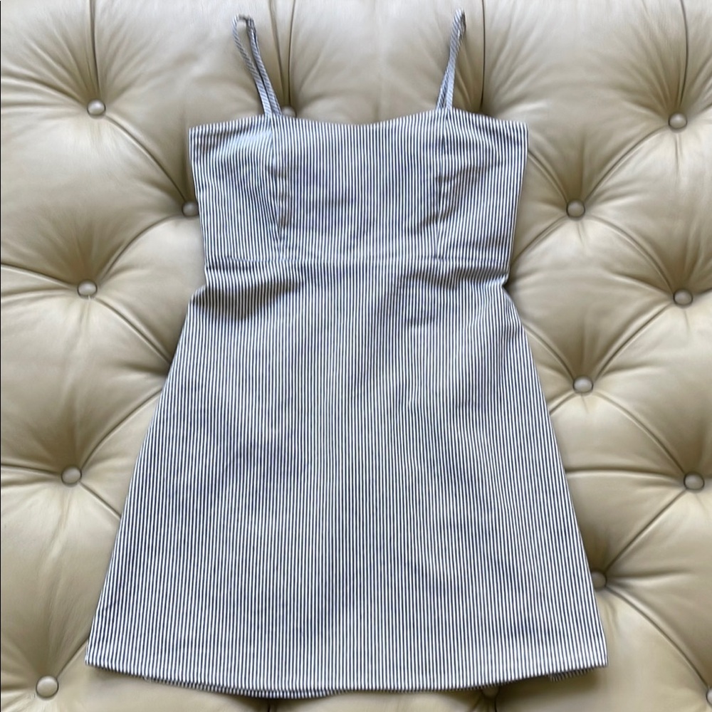 Brandy Melville Striped Blue and White Dress